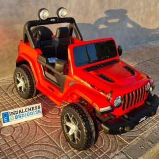 JEEP RUBICÓN 12V, ROJO, MANDO RC, 4 MOTORES, FULL OPTION - INDA248-BC555RED
